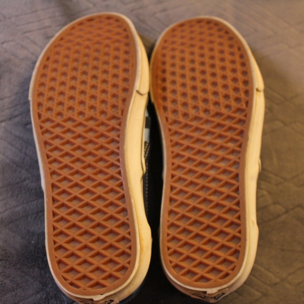 Blue Checkerboard Slip-On Vans - Picture 7 of 8